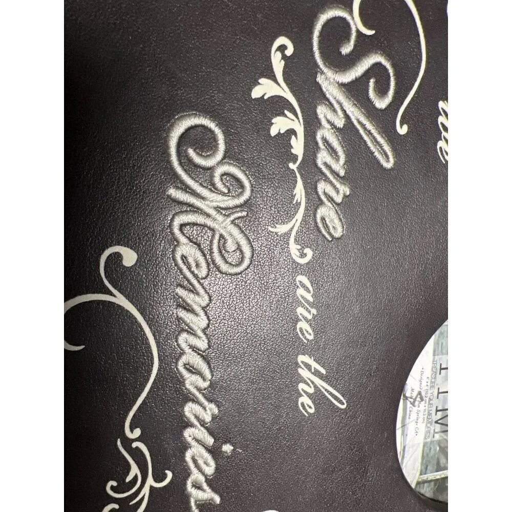 TYM Memories Brown Faux Leather With Cream Stitching Memories Photo Album